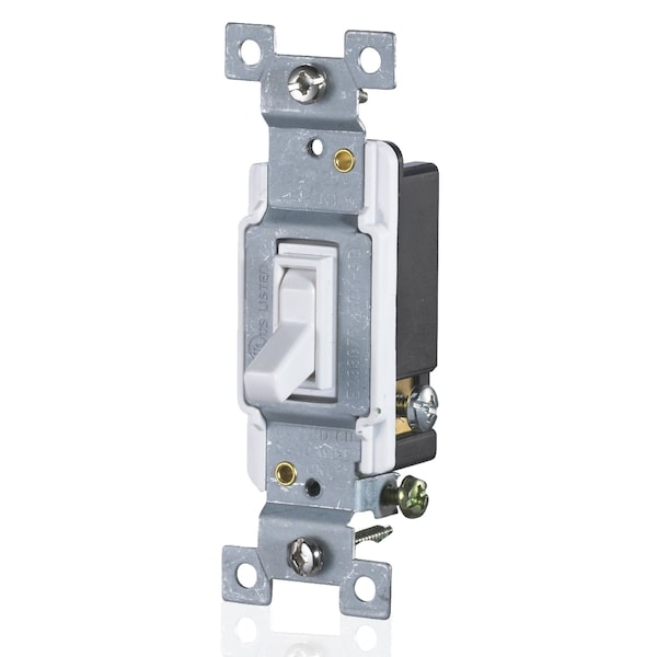 Faith 3-Way 15A Standard Toggle Light Switch, White, 10PK SSK3B-WH-10 - main